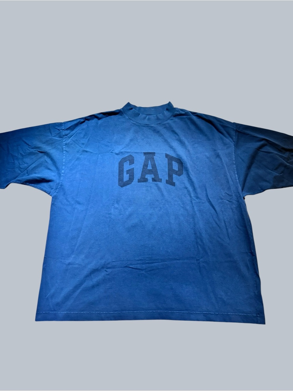 GAP Navy Crewneck Tee with Blue YZY Neck Logo